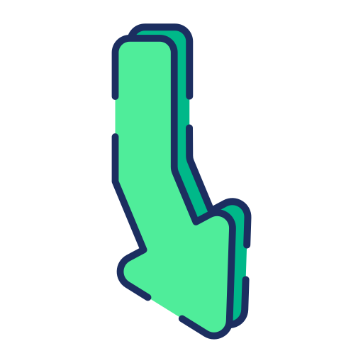 Down right Generic Outline Color icon