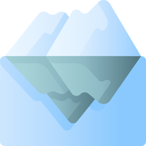 빙산 3D Basic Gradient icon