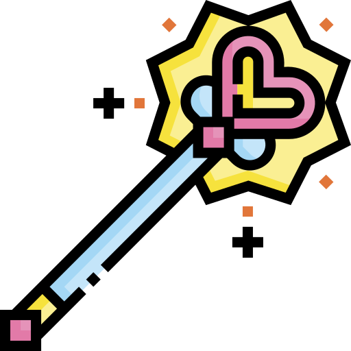 魔法の杖 Detailed Straight Lineal color icon