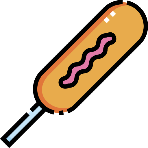Corn dog Detailed Straight Lineal color icon