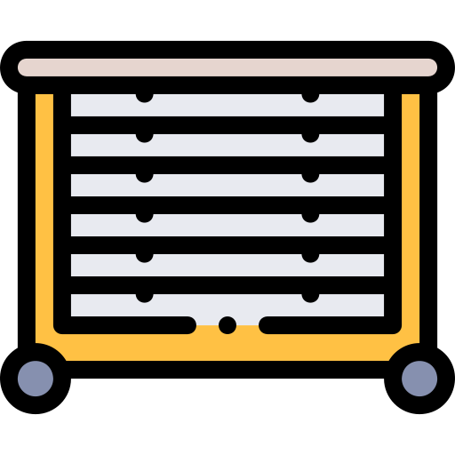 Drawer Detailed Rounded Lineal color icon