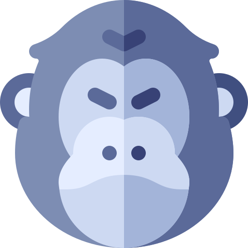Gorilla Basic Rounded Flat icon