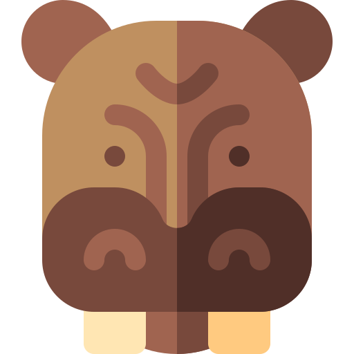 hipopótamo Basic Rounded Flat icono