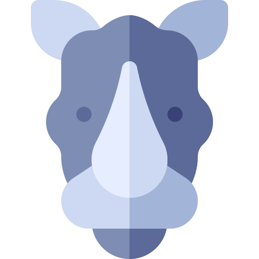 rhinocéros Basic Rounded Flat Icône