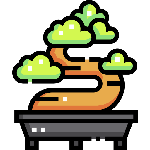 bonsai Detailed Straight Lineal color icon