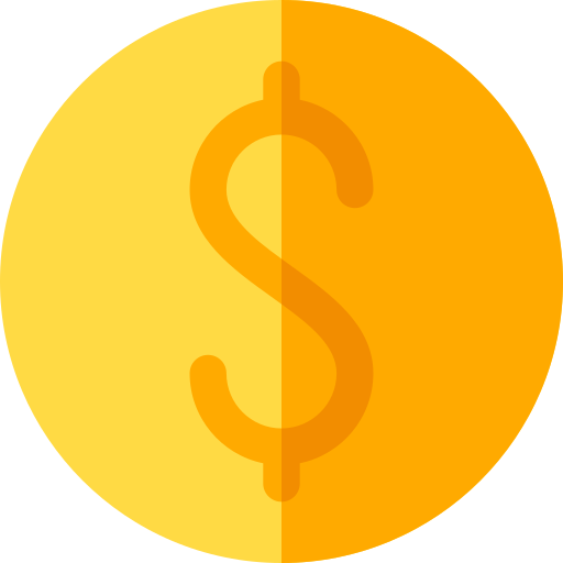 dollar Basic Rounded Flat icoon