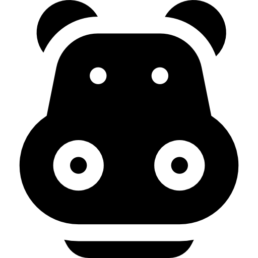 Hippopotamus Basic Rounded Filled icon