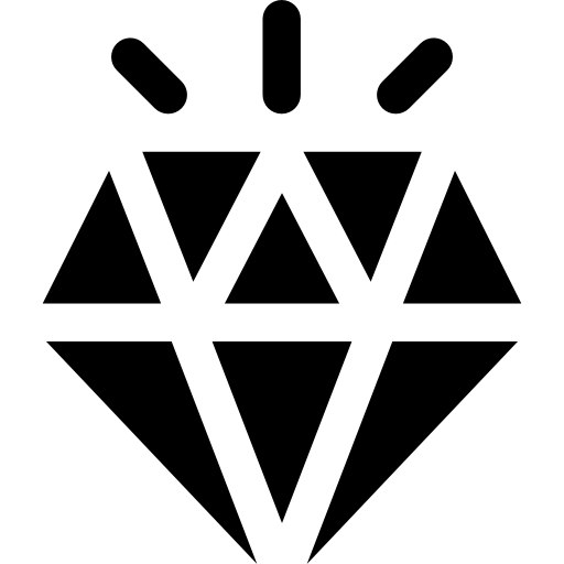 diamante Basic Rounded Filled icono