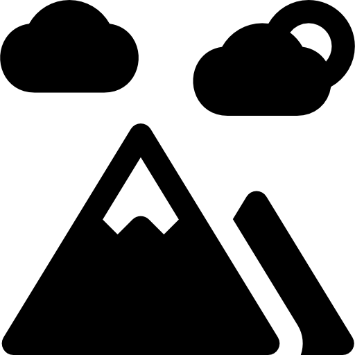 montaña Basic Rounded Filled icono