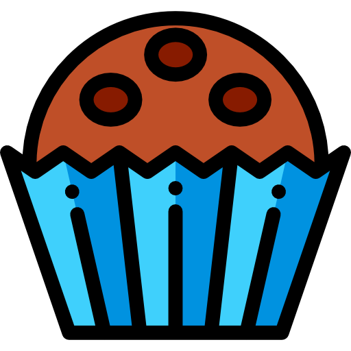 Cupcake Detailed Rounded Lineal color icon