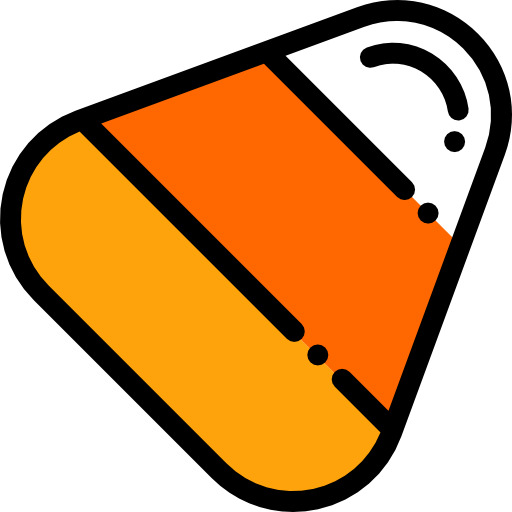 Candy corn Detailed Rounded Lineal color icon