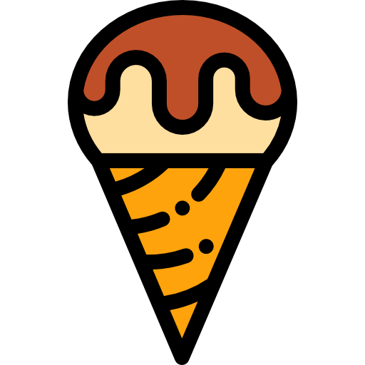 Ice cream Detailed Rounded Lineal color icon