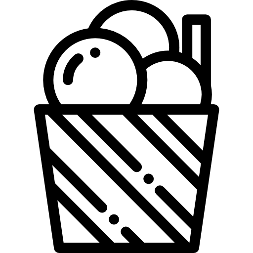 Ice cream Detailed Rounded Lineal icon