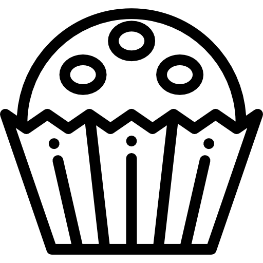 cupcake Detailed Rounded Lineal Icône