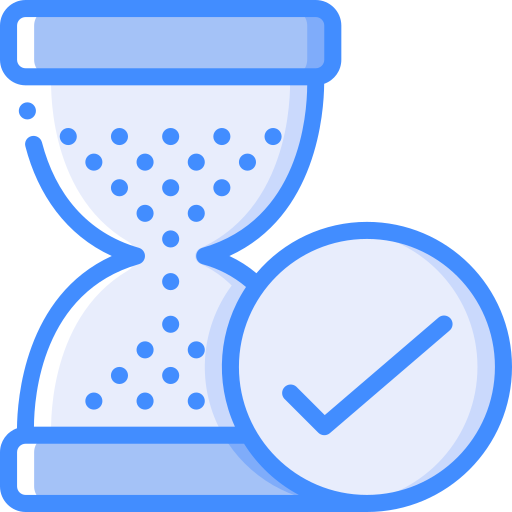 Hourglass Basic Miscellany Blue icon