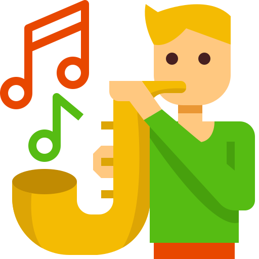 Saxophone Mangsaabguru Flat icon