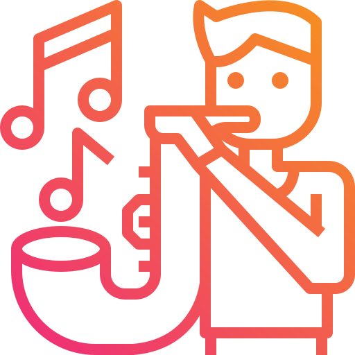 saksofon Mangsaabguru Lineal Gradient ikona
