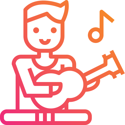 gitara Mangsaabguru Lineal Gradient ikona