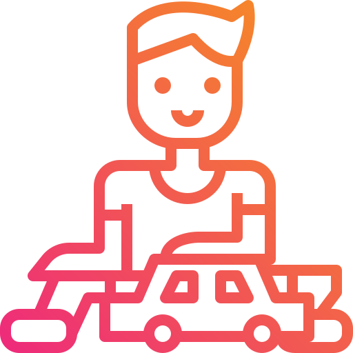 Car toy Mangsaabguru Lineal Gradient icon