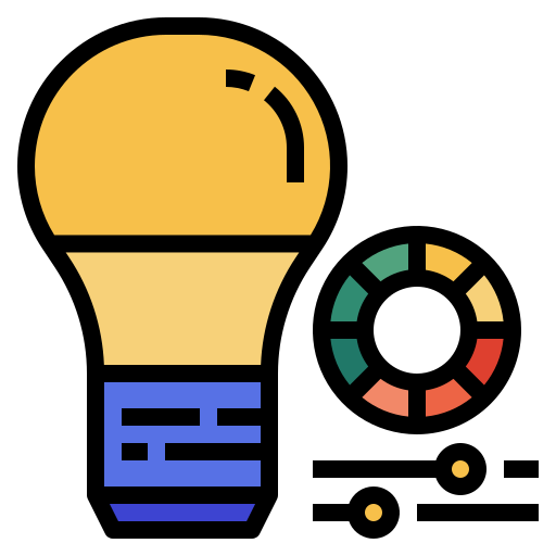 Smart bulb Ultimatearm Lineal Color icon
