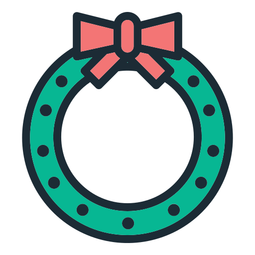 wieniec bożonarodzeniowy Generic Outline Color ikona