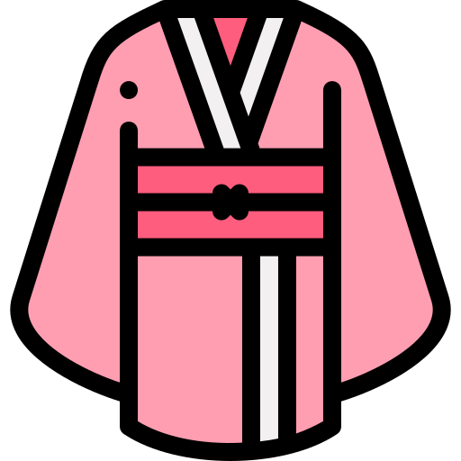 kimono Detailed Rounded Lineal color ikona