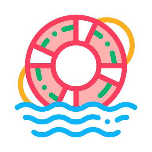 Lifebuoy Generic Outline Color icon