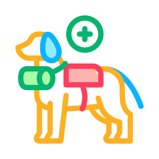 chien de sauvetage Generic Outline Color Icône