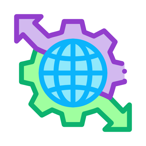 servicios globales Generic Outline Color icono