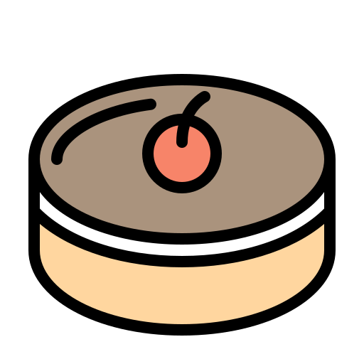 tarta de queso Generic Outline Color icono