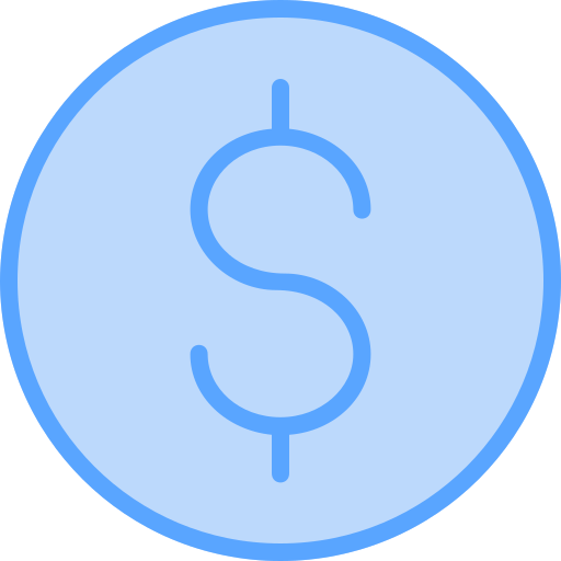 moneta dolara Generic Blue ikona