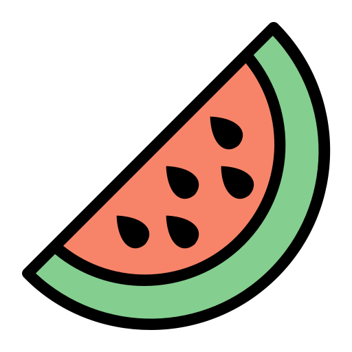 Watermelon Generic Outline Color icon