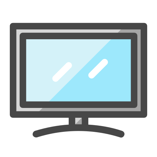 monitor de tv Generic Outline Color icono