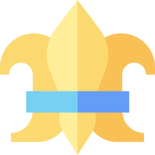 Fleur de lis Basic Straight Flat icon