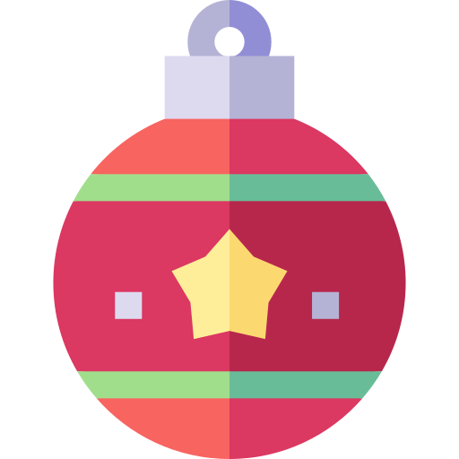 weihnachtskugel Basic Straight Flat icon