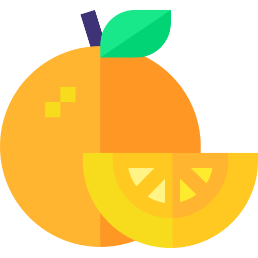 オレンジ Basic Straight Flat icon