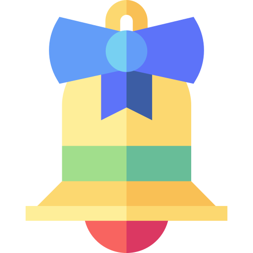 campana de navidad Basic Straight Flat icono