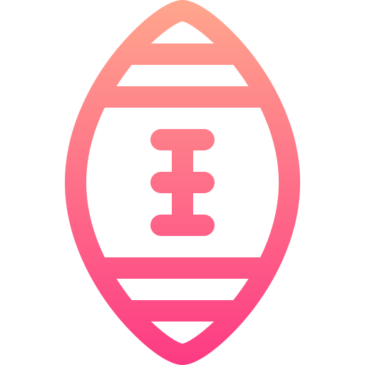 American football Basic Gradient Lineal color icon