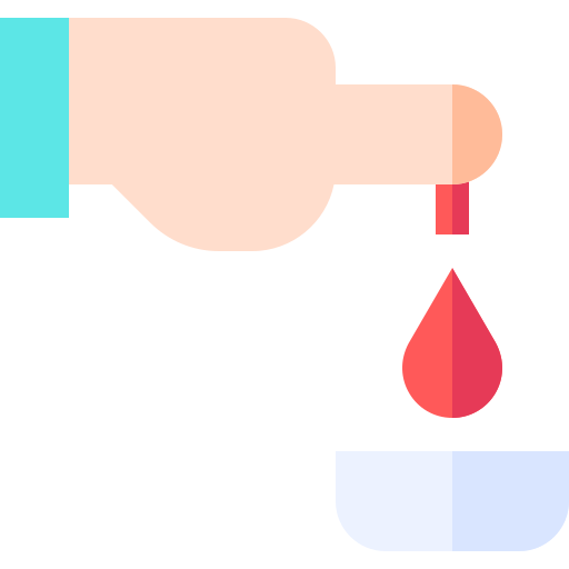 bloed test Basic Straight Flat icoon