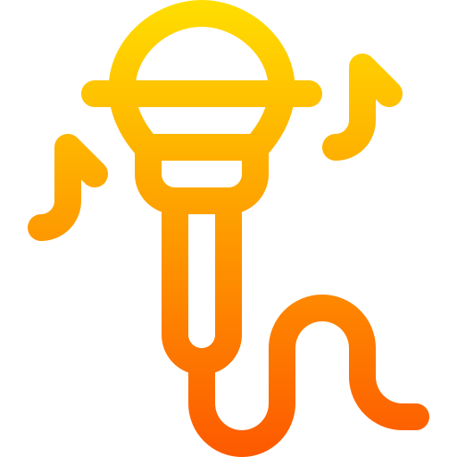 karaoke Basic Gradient Lineal color icon