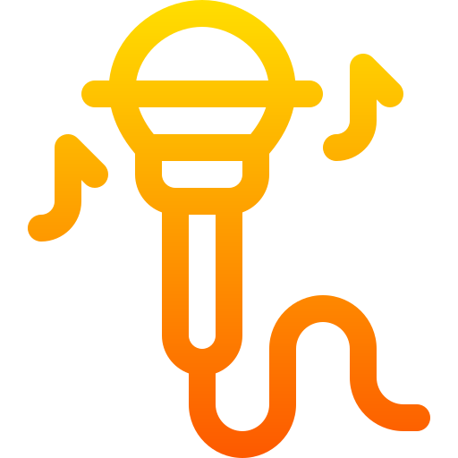 노래방 Basic Gradient Lineal color icon