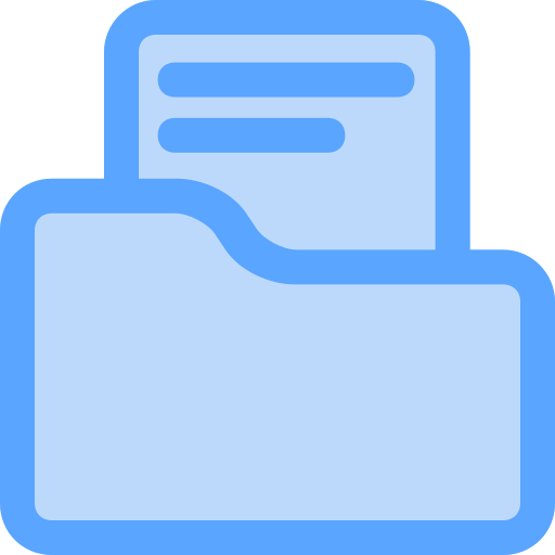 gevouwen document Generic Blue icoon