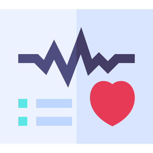 elektrokardiogramm Basic Straight Flat icon