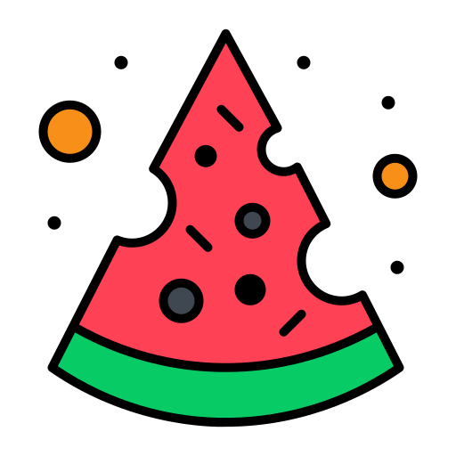 wassermelone Flatart Icons Lineal Color icon