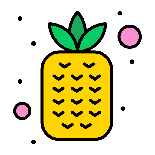ananas Flatart Icons Lineal Color icon