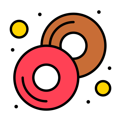 donut Flatart Icons Lineal Color Icône