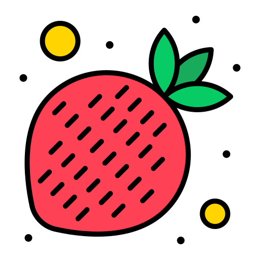 fraise Flatart Icons Lineal Color Icône