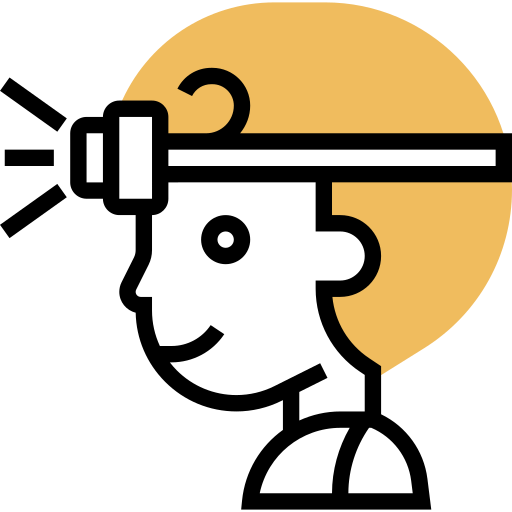 Headlamp Meticulous Yellow shadow icon