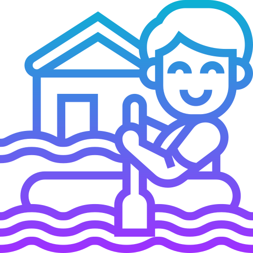 Flooded house Meticulous Gradient icon