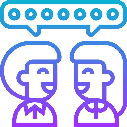 Dialogue Meticulous Gradient icon